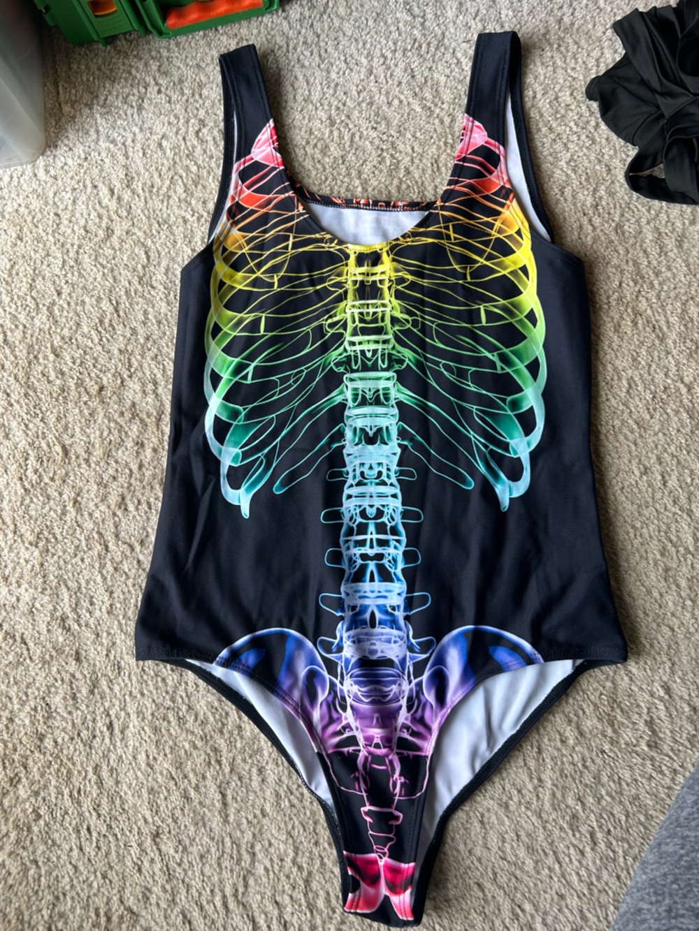Skeleton Rave Bodysuit - Large